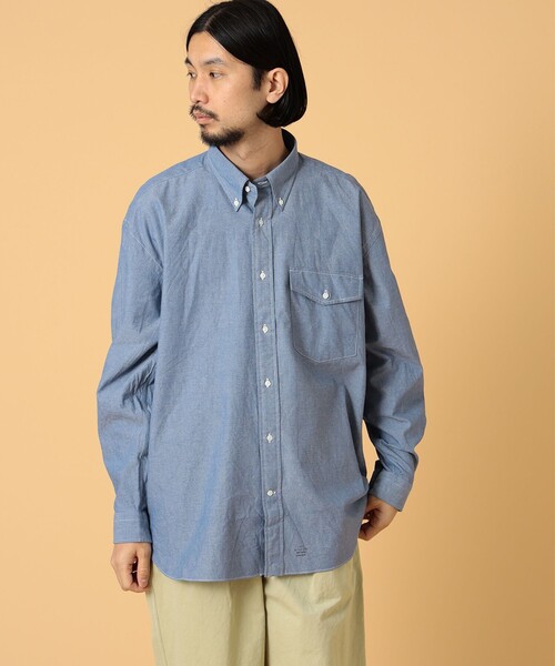 J.PRESS（ジェイプレス）の「J.PRESS × BEAMS LIGHTS / 別注 バギーフィット ボタンダウン シャツ（シャツ/ブラウス・メンズ・サックスブルー/ナチュラル・MEDIUM/LARGE）」の11枚目の写真