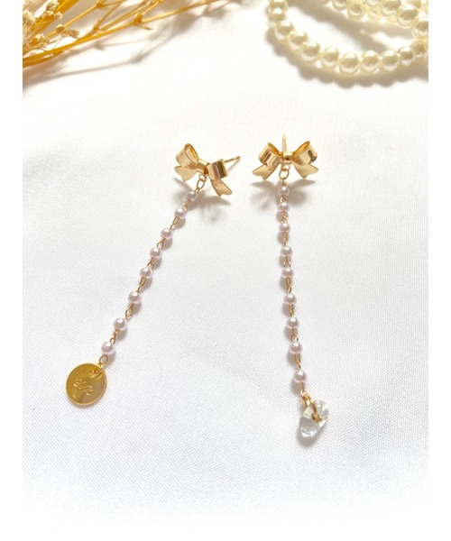 パール ロゴチャーム ピアス 210.jpg