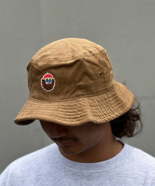 HLNA（エイチエルエヌエー）の「【Chi-bee】コーデュロイバケットハット（ハット・メンズ・ベージュ/ブラウン・S～Ｍ/M～Ｌ）」の2枚目の写真