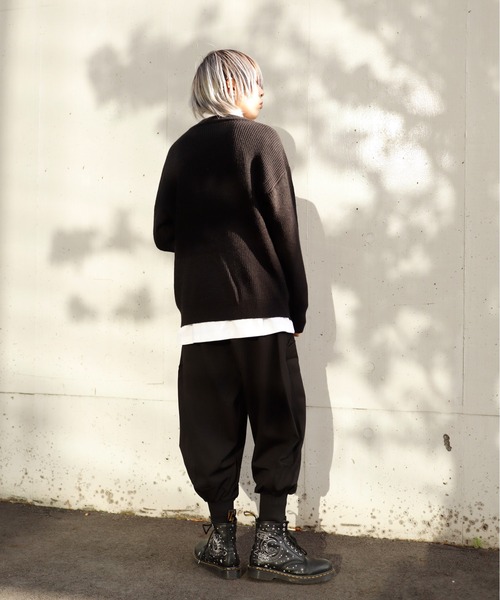 rovtski（ロフトスキー）の「パッチデザインニット（ニット/セーター・レディース・ブラック/ホワイト・FREE）」の17枚目の写真