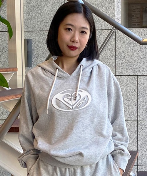 ROXY(ロキシー)の「ROXY/ロキシー パーカー プルオーバーフーディー セットアップ RPO241062(パーカー・レディース・グレー/ライトブルー/ホワイト・M/L)」の2枚目の写真