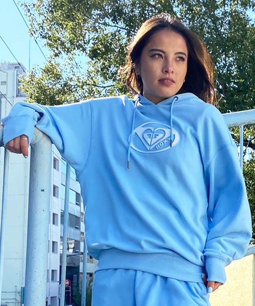 ROXY(ロキシー)の「ROXY/ロキシー パーカー プルオーバーフーディー セットアップ RPO241062(パーカー・レディース・グレー/ライトブルー/ホワイト・M/L)」の3枚目の写真