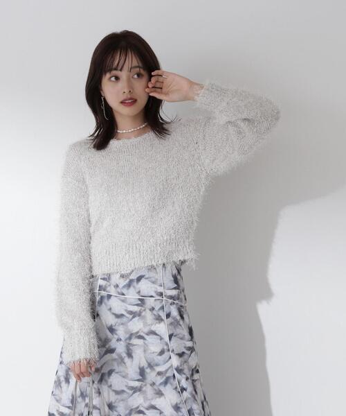 PROPORTION BODY DRESSING（プロポーションボディドレッシング）の「フェザーニット / 1214170103（ニット/セーター・レディース・グレー/ホワイト/ピンク・FREE）」の6枚目の写真