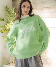 LAKOLE | 7ゲージロゴジャガードニット / 995725(ニット/セーター)