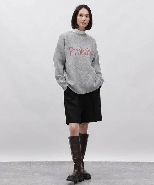 LAKOLE（ラコレ）の「7ゲージロゴジャガードニット / 995725（ニット/セーター・レディース・ライトグリーン/グレー/アイボリー・SMALL/MEDIUM）」の12枚目の写真