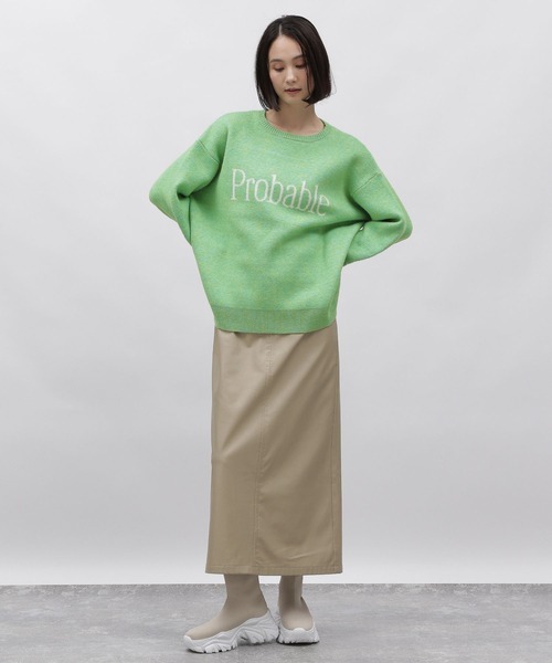 LAKOLE（ラコレ）の「7ゲージロゴジャガードニット / 995725（ニット/セーター・レディース・ライトグリーン/グレー/アイボリー・SMALL/MEDIUM）」の16枚目の写真