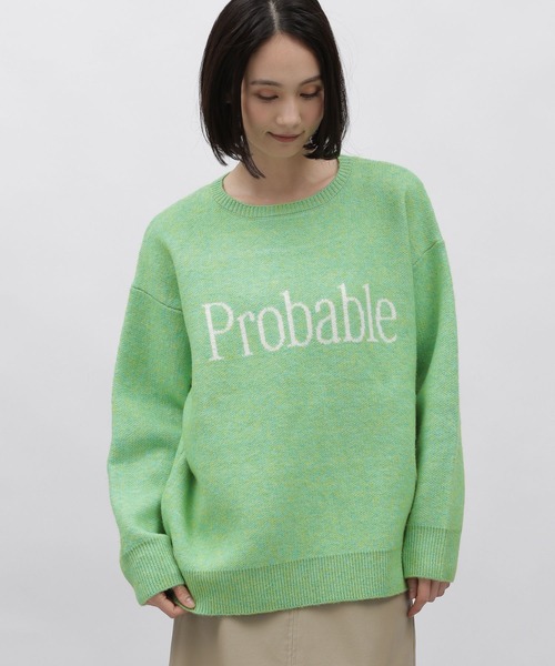 LAKOLE（ラコレ）の「7ゲージロゴジャガードニット / 995725（ニット/セーター・レディース・ライトグリーン/グレー/アイボリー・SMALL/MEDIUM）」の19枚目の写真