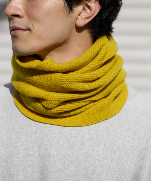 ROBERT MACKIE(ロバートマッキー)の「【ROBERT MACKIE / ロバートマッキー】 Warp Muffler(マフラー・メンズ・チャコールグレー/オレンジ/モスグリーン・FREE)」の10枚目の写真