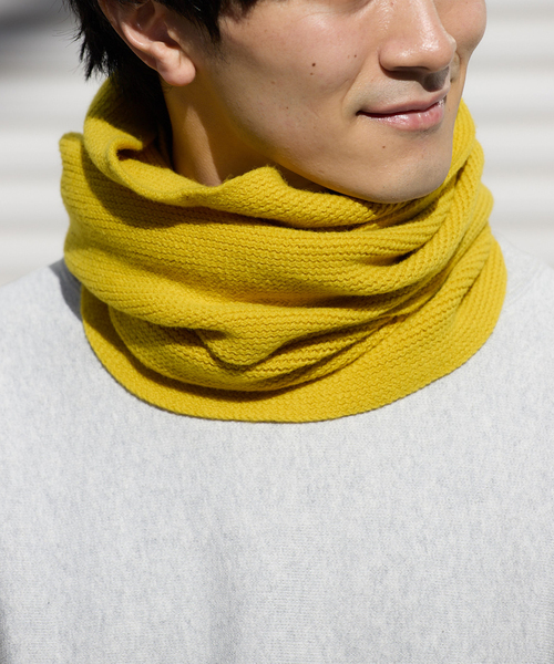 ROBERT MACKIE(ロバートマッキー)の「【ROBERT MACKIE / ロバートマッキー】 Warp Muffler(マフラー・メンズ・チャコールグレー/オレンジ/モスグリーン・FREE)」の11枚目の写真