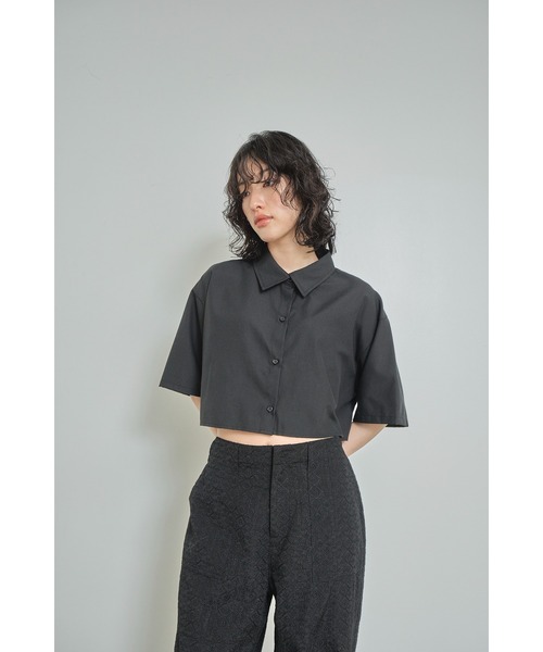 ZAFUL ハーフボタン ロールアップ 半袖 シャツ【送料込み】 Men's Geometric Textured Jacquard Velour Short Sleeves T