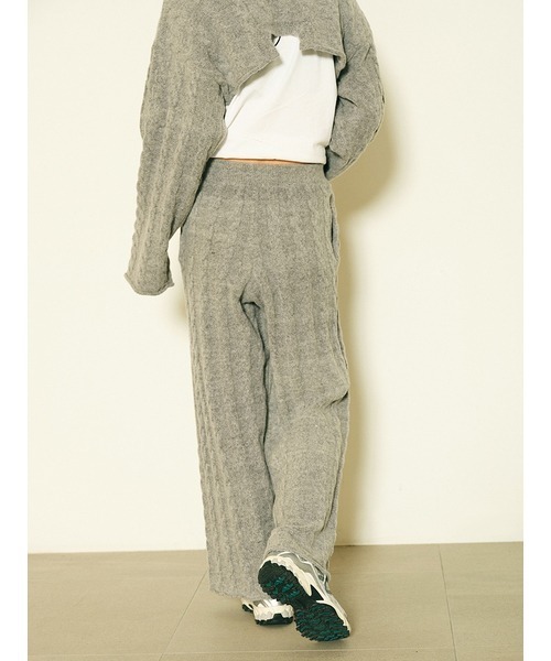 null.（ヌル）の「ケーブルニットワイドパンツ（その他パンツ）」 - WEAR