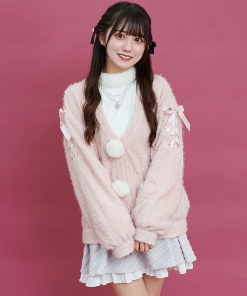 Secret Honey（シークレットハニー）の「ファーポンポン付レースアップ