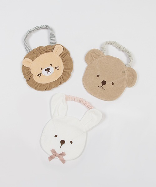 petit main（プティマイン）の「アニマルスタイ（スタイ/よだれかけ・キッズ・アイボリー/マスタード/モカ・FREE）」の4枚目の写真