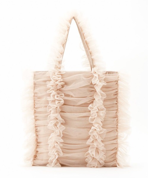 Casselini（キャセリーニ）の「【Casselini】チュールシャーリングトート 242-110517（トートバッグ・レディース・グリーン/アイボリー/ブラック/レッド/ブルー/ライトパープル/ライトベージュ・FREE）」の11枚目の写真