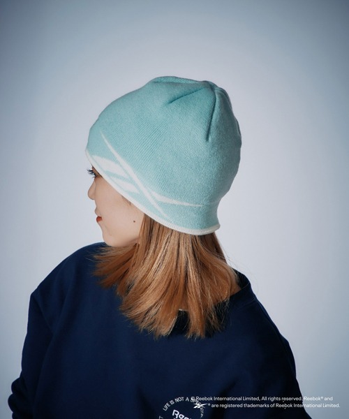 Reebok(リーボック)の「【Reebok別注】ロゴビーニー(ニットキャップ/ビーニー・メンズ・チャコールグレー/ライトグレー/スカイブルー・ONE SIZE)」の18枚目の写真