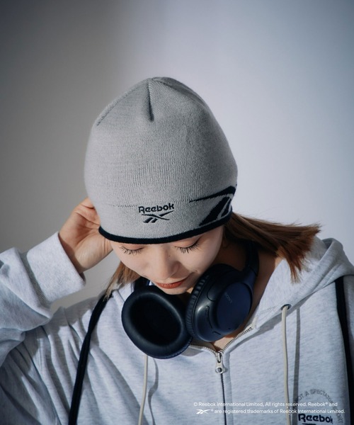 Reebok(リーボック)の「【Reebok別注】ロゴビーニー(ニットキャップ/ビーニー・メンズ・チャコールグレー/ライトグレー/スカイブルー・ONE SIZE)」の14枚目の写真