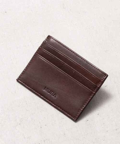 MURA（ムラ）の「牛本革 コンパクト 薄型 ミニ お札入れ カードケース（カードケース・メンズ・ブラウン/ダークブラウン・FREE）」の2枚目の写真