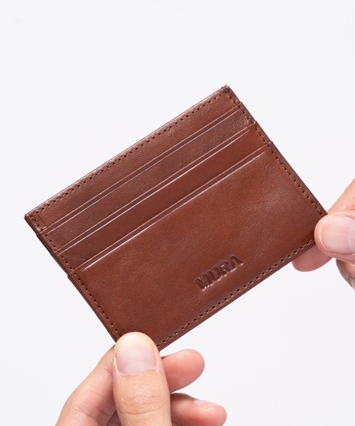 MURA（ムラ）の「牛本革 コンパクト 薄型 ミニ お札入れ カードケース（カードケース・メンズ・ブラウン/ダークブラウン・FREE）」の6枚目の写真