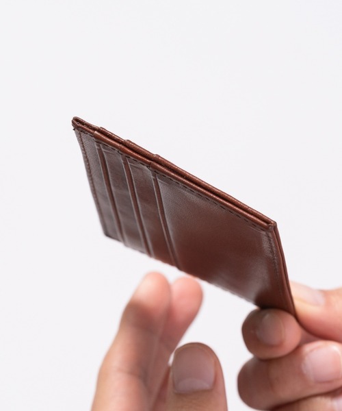 MURA（ムラ）の「牛本革 コンパクト 薄型 ミニ お札入れ カードケース（カードケース・メンズ・ブラウン/ダークブラウン・FREE）」の4枚目の写真