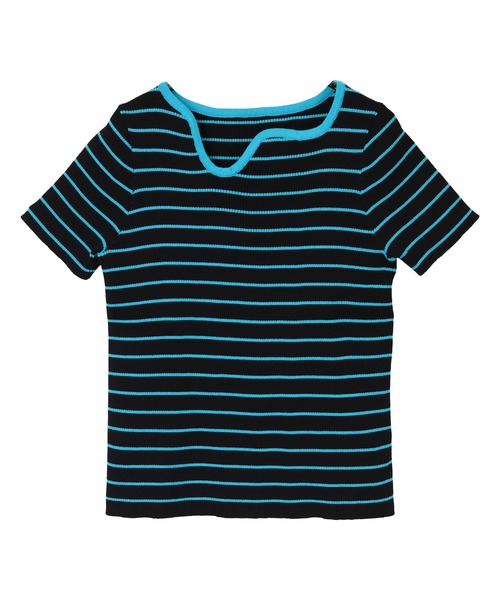 miette(ミエット)の「ウェーブネックラインボーダー半袖トップス(Tシャツ/カットソー・レディース・ホワイト系その他/ホワイト系その他2/ブラック系その他・FREE)」の14枚目の写真