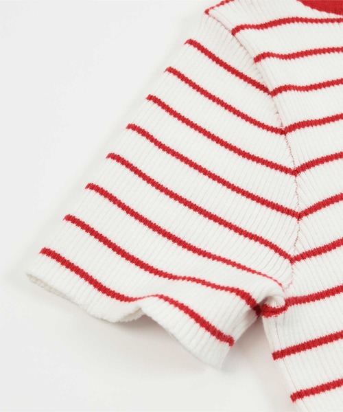 miette(ミエット)の「ウェーブネックラインボーダー半袖トップス(Tシャツ/カットソー・レディース・ホワイト系その他/ホワイト系その他2/ブラック系その他・FREE)」の16枚目の写真