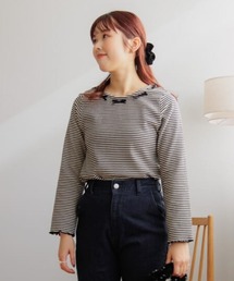 flower | リボンボーダートップ(Tシャツ/カットソー)