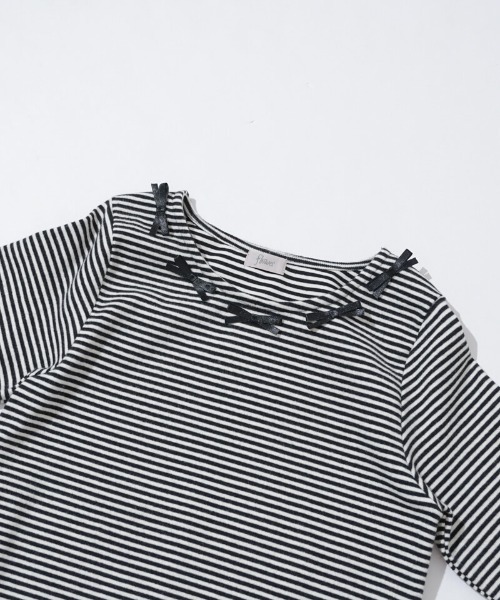 flower(フラワー)の「リボンボーダートップ(Tシャツ/カットソー・レディース・ブラック/グレー・FREE)」の20枚目の写真