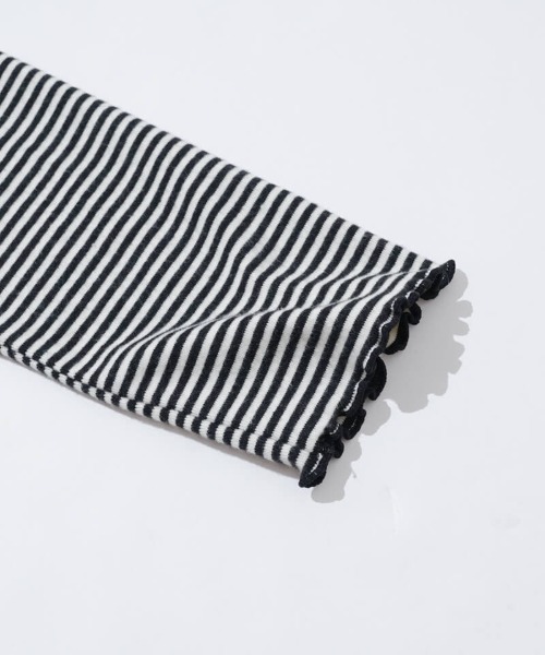 flower(フラワー)の「リボンボーダートップ(Tシャツ/カットソー・レディース・ブラック/グレー・FREE)」の22枚目の写真