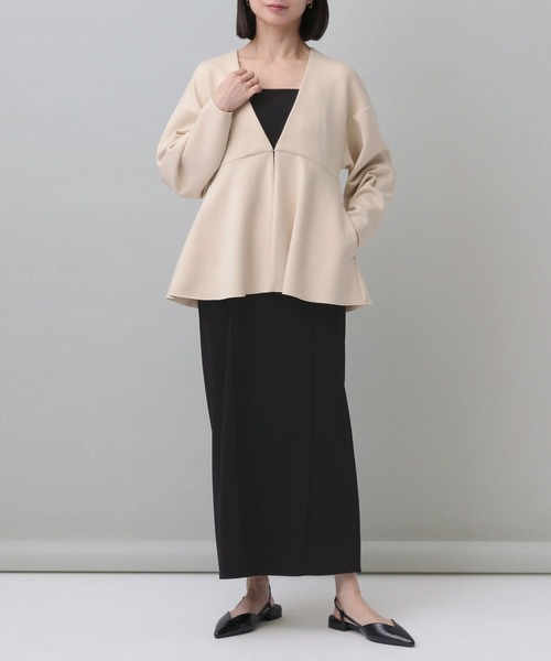 【e/rm】ペプラムカーディガンセットドレスワンピース（ワンピース）｜e/rm（イーアールエム）