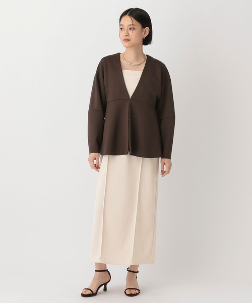 A part by（アパートバイ）の「ペプラムカーディガンセットドレスワンピース（ワンピース・レディース・オフホワイト/グレー系その他2/ネイビー/ライトベージュ/キャメル/ライトグレー/ブラウン・FREE）」の15枚目の写真