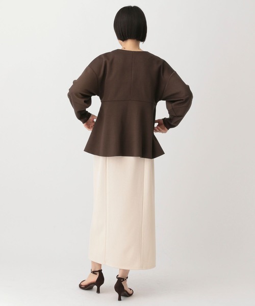 A part by（アパートバイ）の「ペプラムカーディガンセットドレスワンピース（ワンピース・レディース・オフホワイト/グレー系その他2/ネイビー/ライトベージュ/キャメル/ライトグレー/ブラウン・FREE）」の16枚目の写真