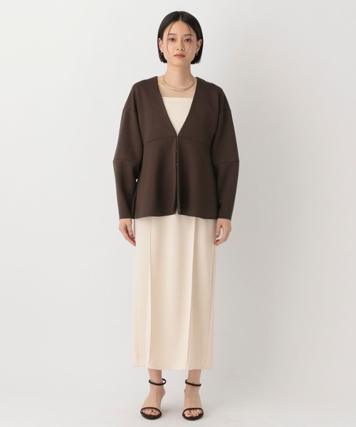 A part by（アパートバイ）の「ペプラムカーディガンセットドレスワンピース（ワンピース・レディース・オフホワイト/グレー系その他2/ネイビー/ライトベージュ/キャメル/ライトグレー/ブラウン・FREE）」の17枚目の写真