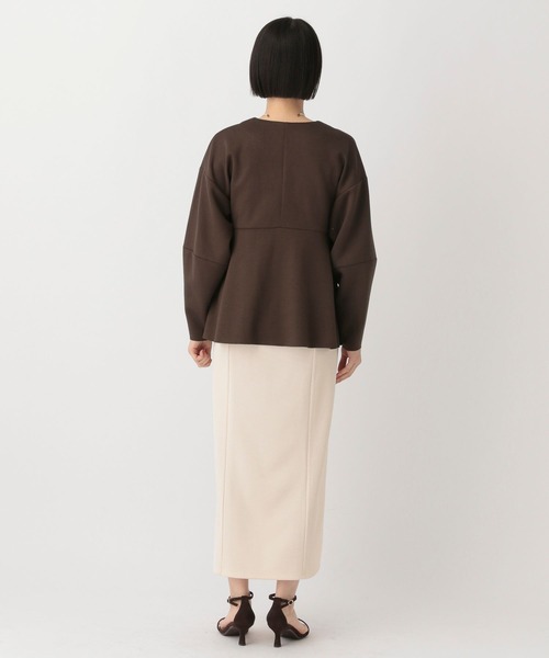 A part by（アパートバイ）の「ペプラムカーディガンセットドレスワンピース（ワンピース・レディース・オフホワイト/グレー系その他2/ネイビー/ライトベージュ/キャメル/ライトグレー/ブラウン・FREE）」の19枚目の写真