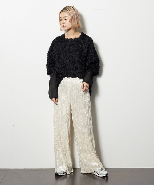 CITYSHOP(シティーショップ)の「CRASH VELVET パンツ(その他パンツ・レディース・パープル/ホワイト・38/36)」の6枚目の写真