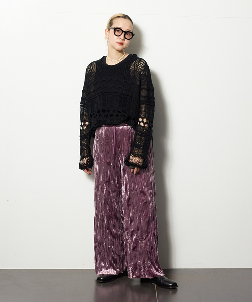 CITYSHOP(シティーショップ)の「CRASH VELVET パンツ(その他パンツ・レディース・パープル/ホワイト・38/36)」の12枚目の写真