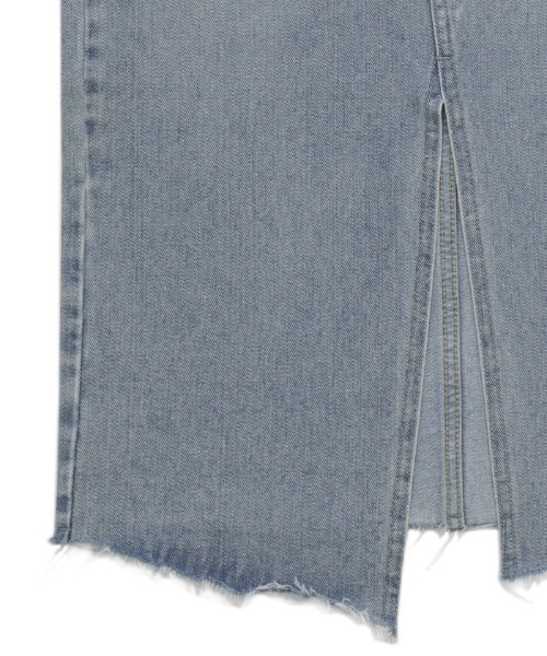 select MOCA（セレクトモカ）の「ロングデニムフロントスリットスカート（デニムスカート・レディース・ライトインディゴブルー/ブルー・SMALL/MEDIUM/LARGE）」の7枚目の写真