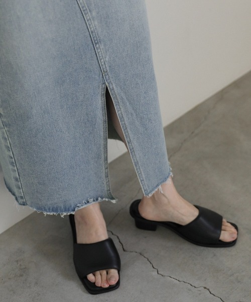 select MOCA（セレクトモカ）の「ロングデニムフロントスリットスカート（デニムスカート・レディース・ライトインディゴブルー/ブルー・SMALL/MEDIUM/LARGE）」の19枚目の写真