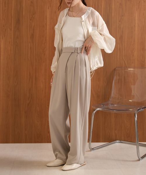 Bab（バブ）の「パット付きアシメキャミソール（キャミソール・レディース・ブラック/アイボリー/ベージュ/ライトグレー・FREE）」の10枚目の写真