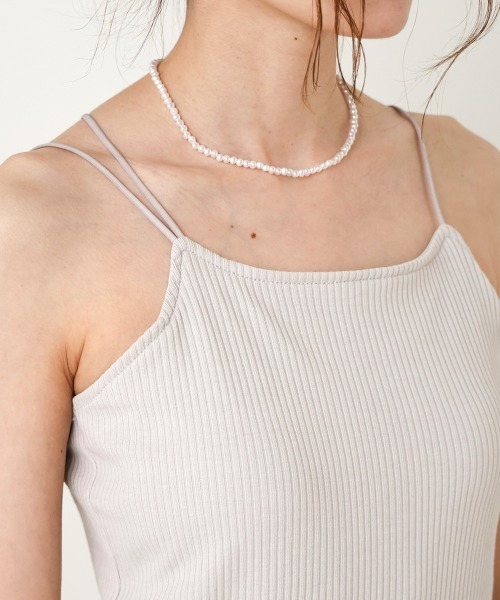 Bab（バブ）の「パット付きアシメキャミソール（キャミソール・レディース・ブラック/アイボリー/ベージュ/ライトグレー・FREE）」の20枚目の写真