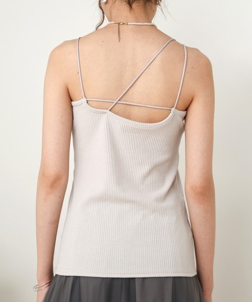 Bab（バブ）の「パット付きアシメキャミソール（キャミソール・レディース・ブラック/アイボリー/ベージュ/ライトグレー・FREE）」の21枚目の写真