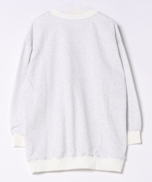 clear（クリア）の「ワッペンロゴVネックオーバースウェットワンピース≪2024SS新作≫（スウェット・レディース・杢グレー/ベージュ・F）」の13枚目の写真