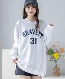 clear | ワッペンロゴVネックオーバースウェットワンピース≪2024SS新作≫(スウェット)