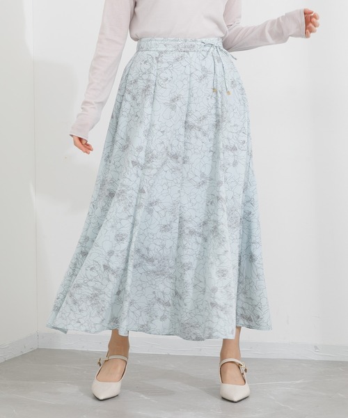 KATHARINE ROSS】ラインフラワープリントスカート（スカート  