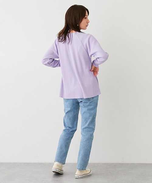 petit main LIEN（プティマインリアン）の「【リンク】ウォッシュ加工デニム(レディース)（その他パンツ・レディース・ブルー/サックスブルー・S/M）」の4枚目の写真