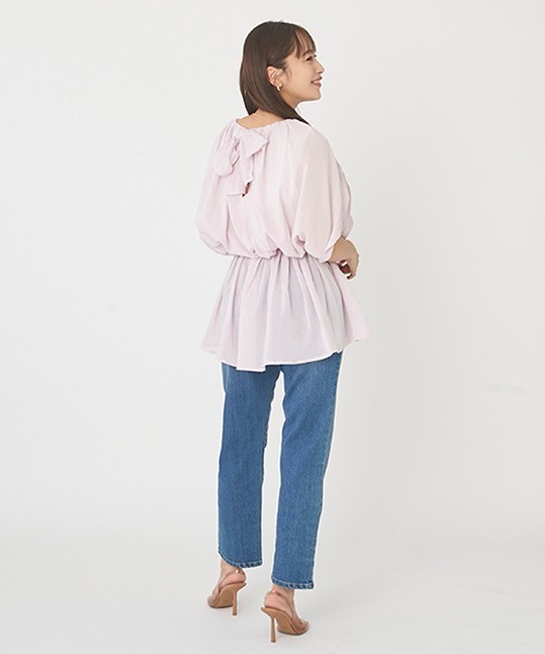 petit main LIEN（プティマインリアン）の「【リンク】ウォッシュ加工デニム(レディース)（その他パンツ・レディース・ブルー/サックスブルー・S/M）」の20枚目の写真