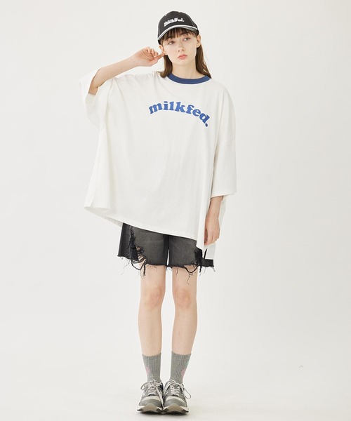 MILKFED.（ミルクフェド）の「CURSIVE LOGO MESH CAP（キャップ・レディース・ブラック/ライトピンク/ブルー・ONE SIZE）」の6枚目の写真