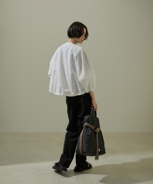 SALON adam et rope' フォルムスリーブシアーブルゾン【洗える】 WEB限定】フォルムスリーブシアーブルゾン/24SS【洗える