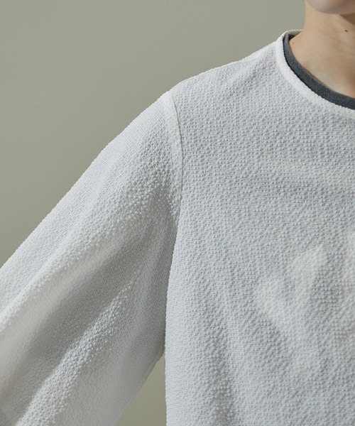 SALON adam et rope'(サロン アダム エ ロペ)の「【WEB限定】フォルムスリーブシアーブルゾン/24SS【洗える】(ブルゾン・レディース・オフホワイト/ブラック・FREE)」の12枚目の写真