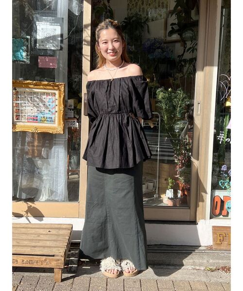 Ungrid（アングリッド）の「フィットフレアスリットスカート（スカート・レディース・アイボリー/チャコールグレー・FREE）」の16枚目の写真