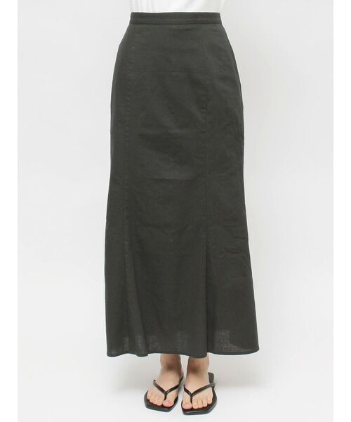 Ungrid（アングリッド）の「フィットフレアスリットスカート（スカート・レディース・アイボリー/チャコールグレー・FREE）」の5枚目の写真